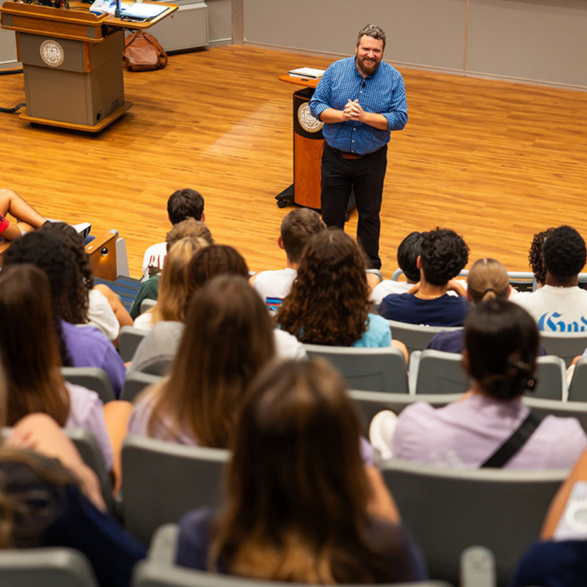 Paul Blaschko leads a class at Welcome Weekend