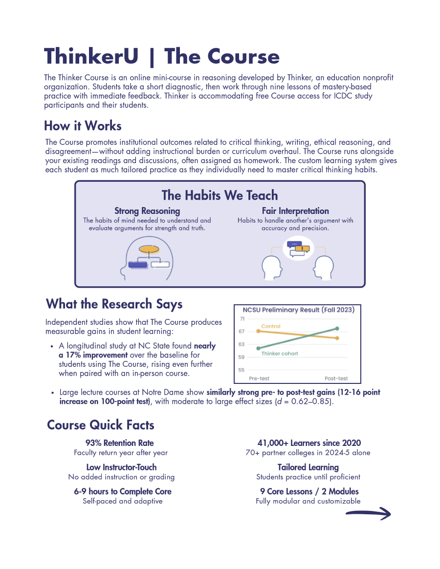 Thinker one-pager